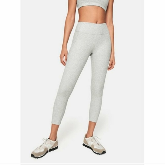 Outdoor Voices 3/4 Warmup High Rise Waisted Leggings Grey - Picture 5 of 9
